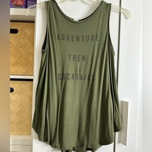 Old Navy luxe tank top olive green M